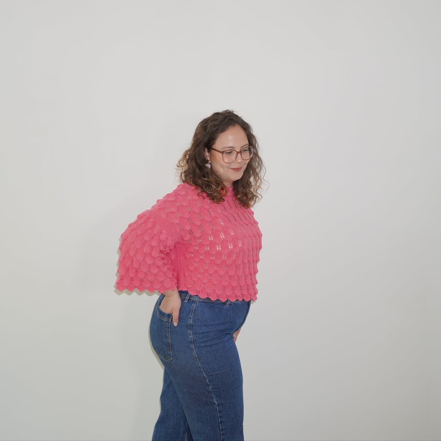 Happy Vibes sweater fuchsia