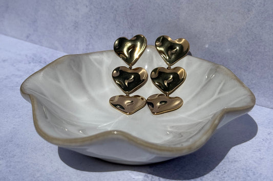 Triple Love oorbellen goud