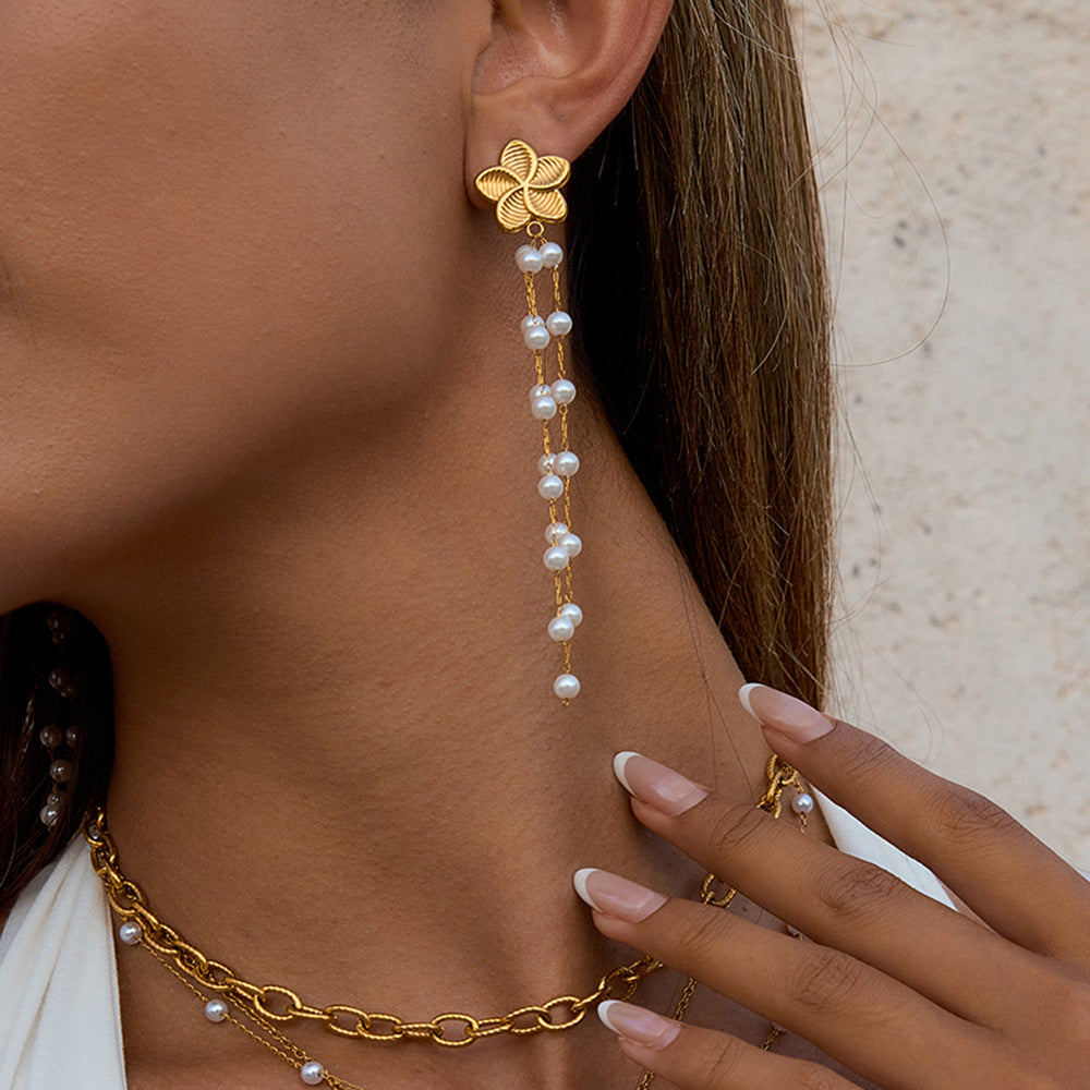 Multi Pearls oorbellen