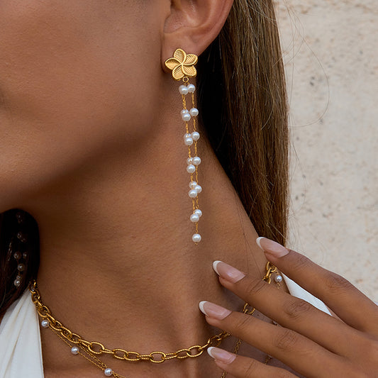 Multi Pearls oorbellen