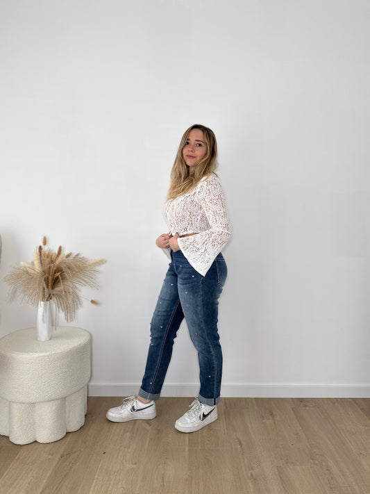 Hearts Roll-up jeans