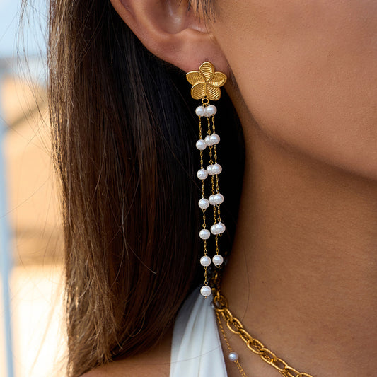 Multi Pearls oorbellen