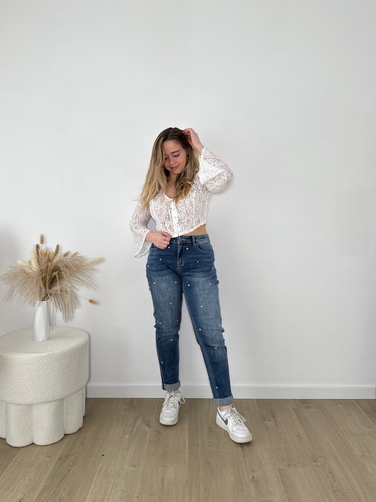 Hearts Roll-up jeans