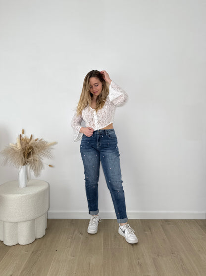 Hearts Roll-up jeans