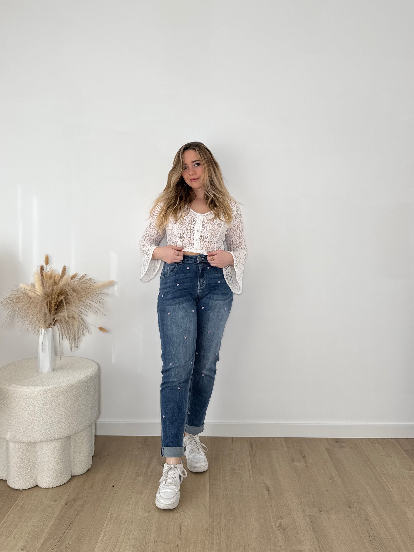 Hearts Roll-up jeans