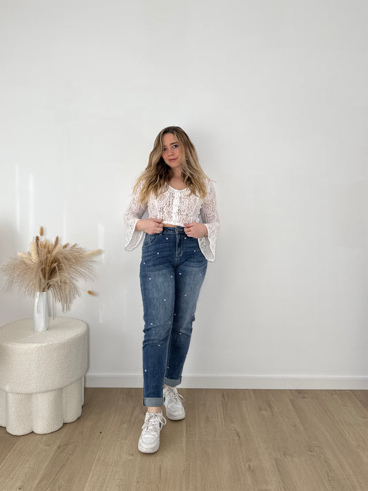 Hearts Roll-up jeans