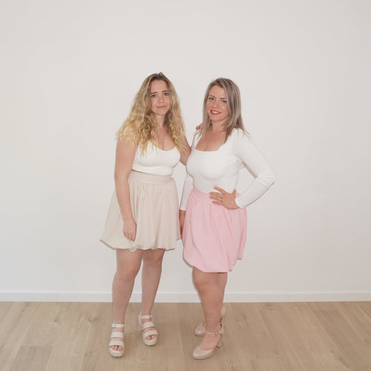 Mini Puff rok roze