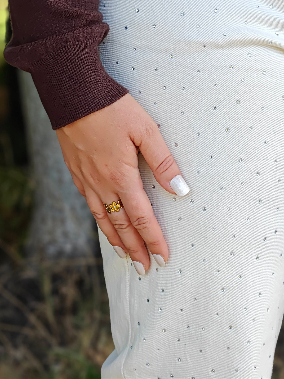 Creamy Crystal jeans