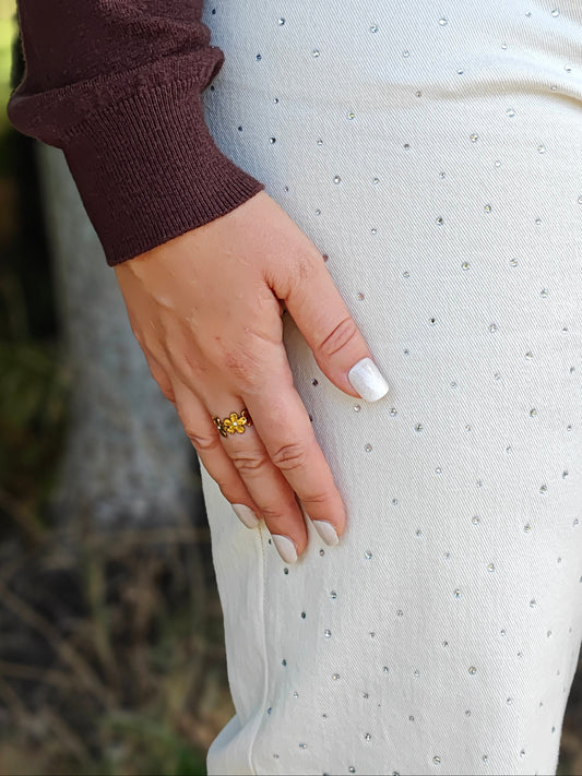 Creamy Crystal jeans