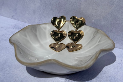 Triple Love earrings gold