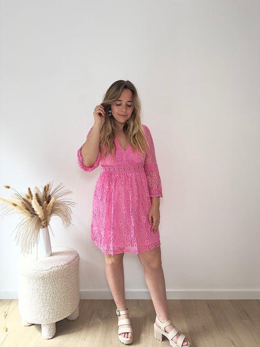 Fairy Lace jurk roze