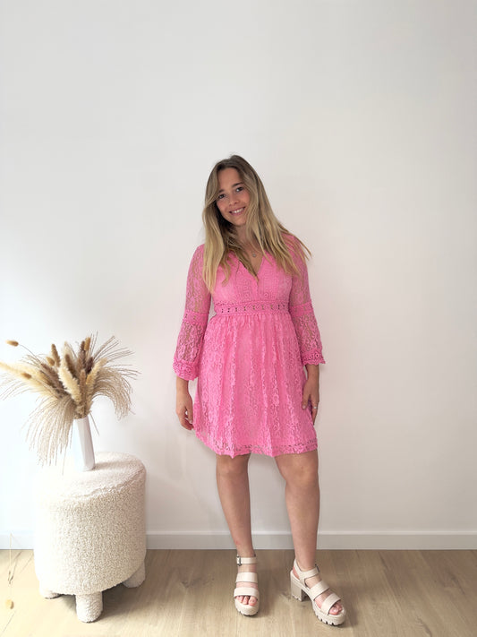 Fairy Lace jurk roze