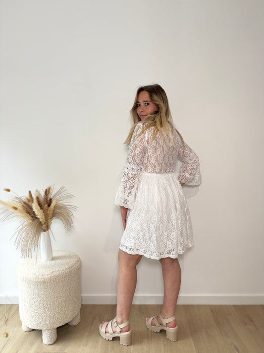 Fairy Lace jurk wit