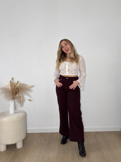 Burgundy Bliss jeans