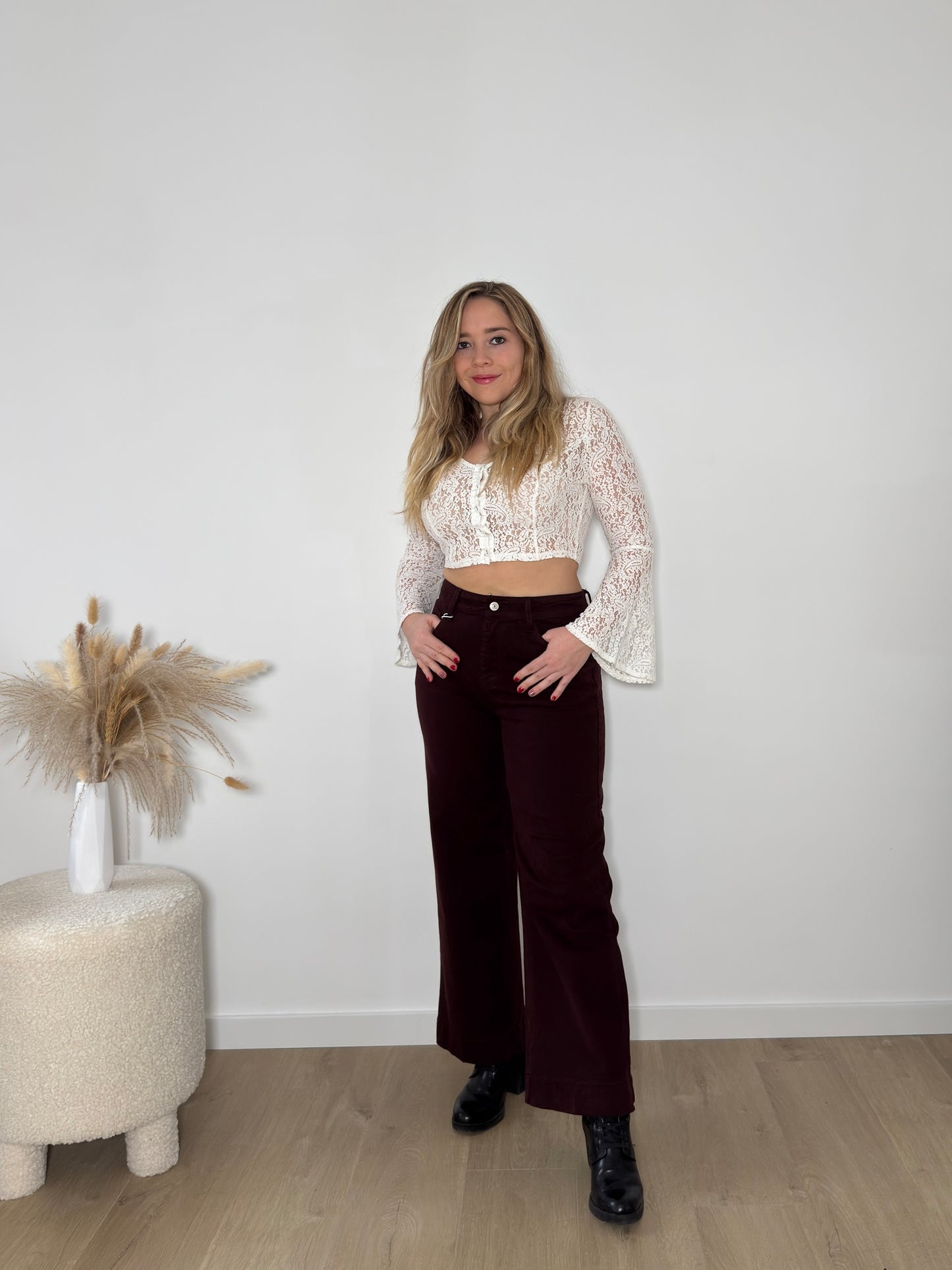 Burgundy Bliss jeans
