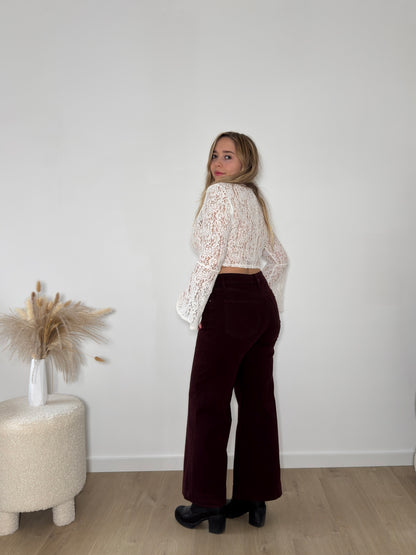 Burgundy Bliss jeans